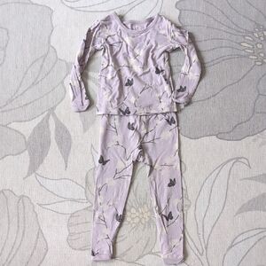 Kyte BABY Lavender and Butterfly Floral Kids Pajama Set (Size 18-24 Months)